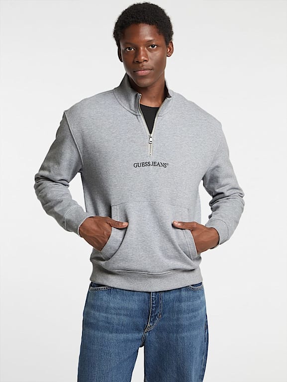 Half Zip Logo Sweater Men GUESS Jeans