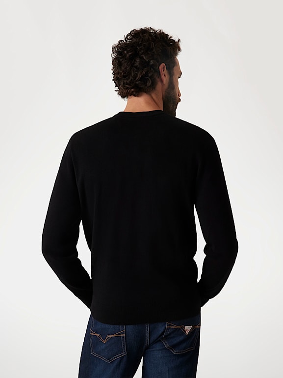 GUESS® Two-toned logo sweater Men
