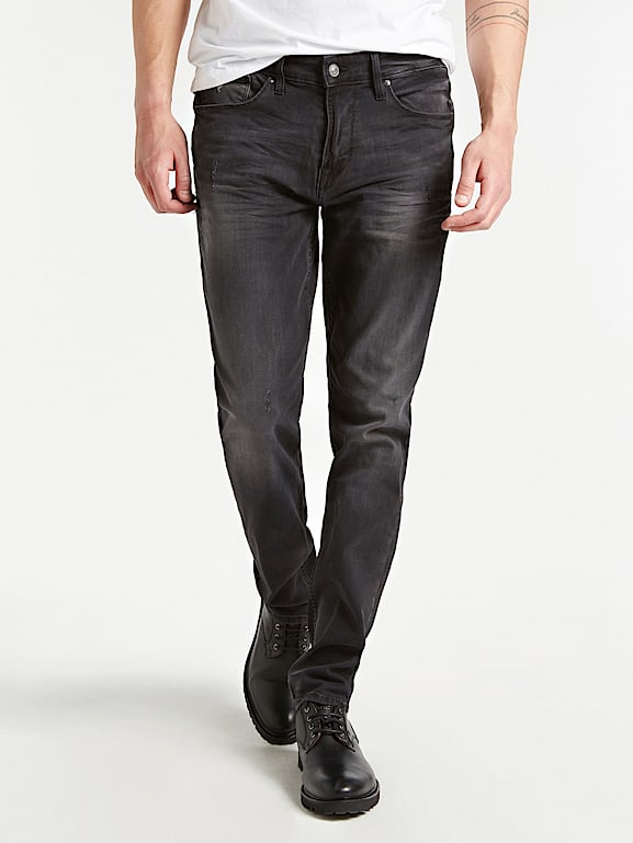 Guess black ripped jeans on sale