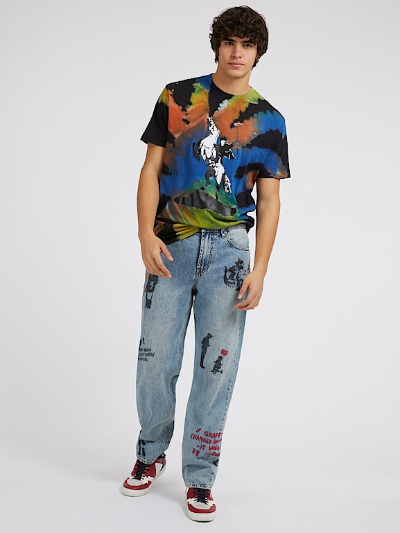 Camiseta tie dye guess outlet