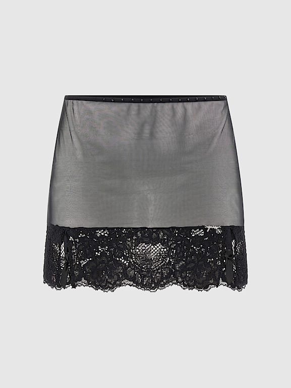 GUESS Monica lace garter skirt Women