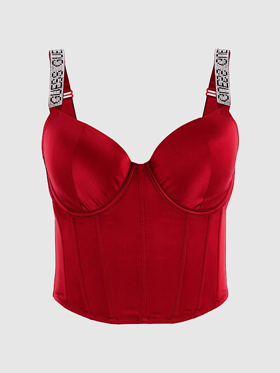 Red bustier clearance