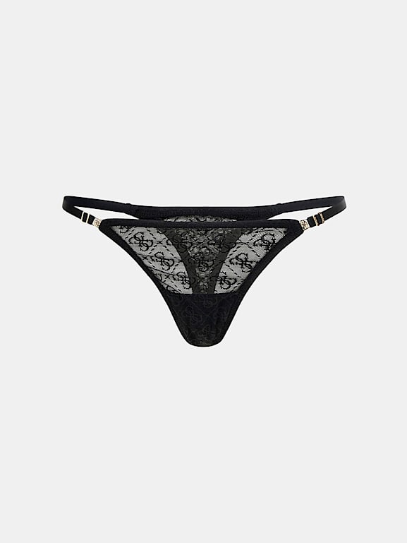 Tanga Guess Dentelle Noir - Taille M (38) - NEUF Avec étiquettes