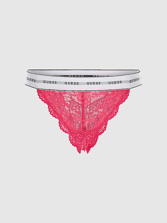 GUESS® Lace brazilian brief with logo band Women