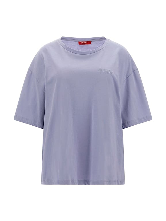 GUESS Camiseta oversize con logo frontal pequeno
