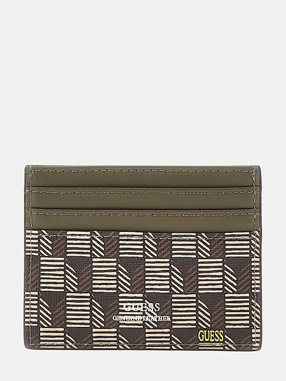 GUESS Mito geometric print card holder Men