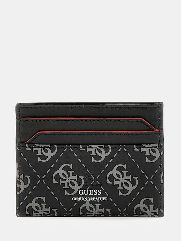 GUESS Milano genuine leather credit card holder Men