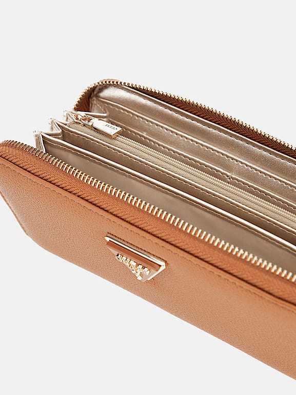 GUESS® Großes Portemonnaie Meridian mit Logodreieck Damen