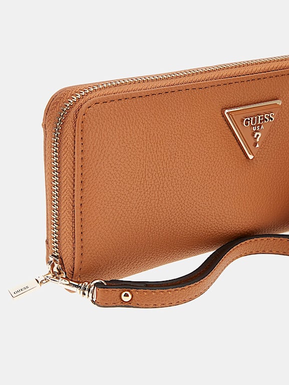 GUESS® Großes Portemonnaie Meridian mit Logodreieck Damen