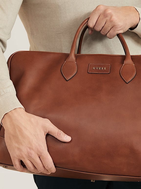 Is guess bags real leather best sale