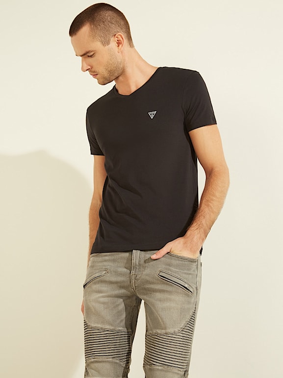 Camiseta guess triangulo hombre best sale