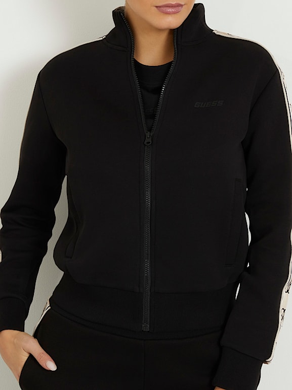 GUESS® Sweatjacke mit seitlichem Logoband