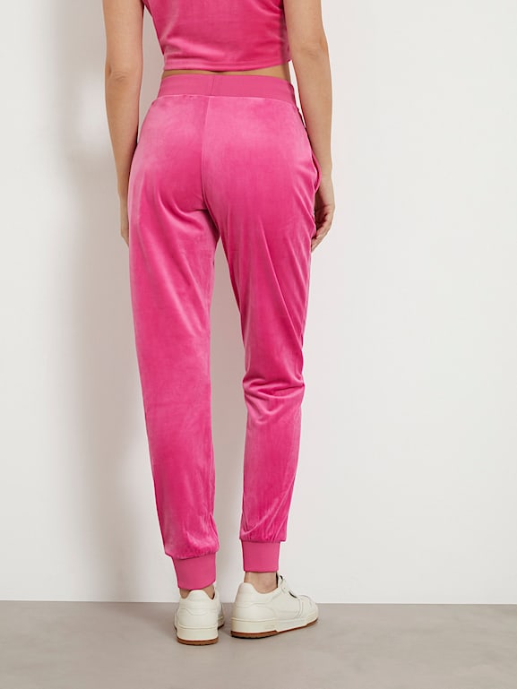 Velvet joggers womens sales