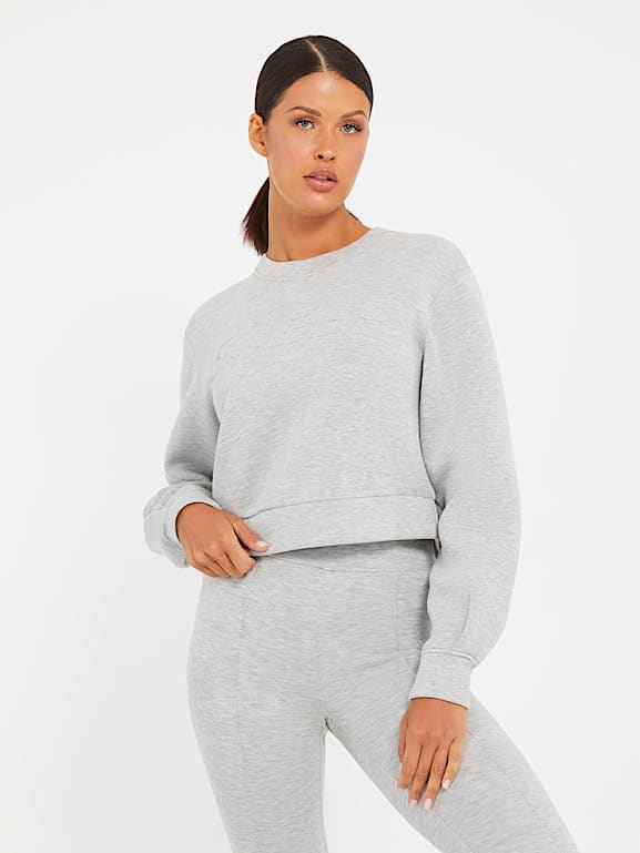 Guess embossed logo sweatshirt online