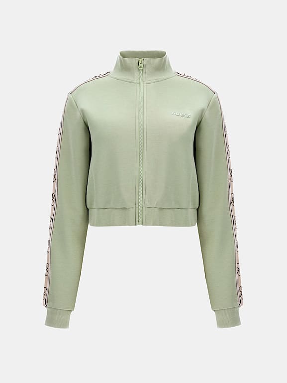 Cropped sweat jacket hot sale
