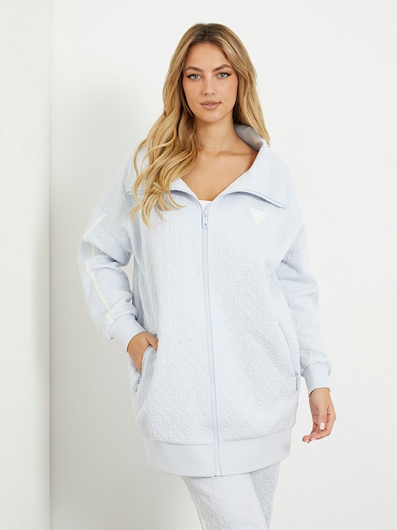 Guess embossed logo sweatshirt sales