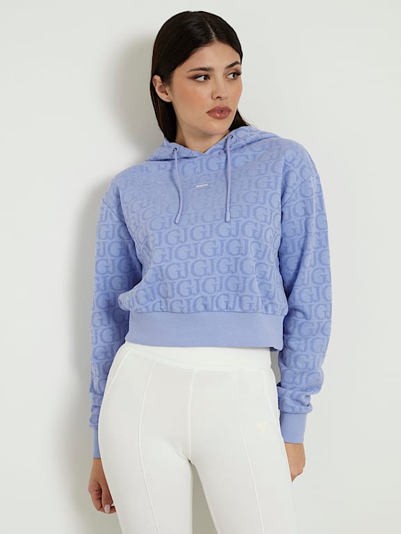 Guess cropped sweatshirt deals