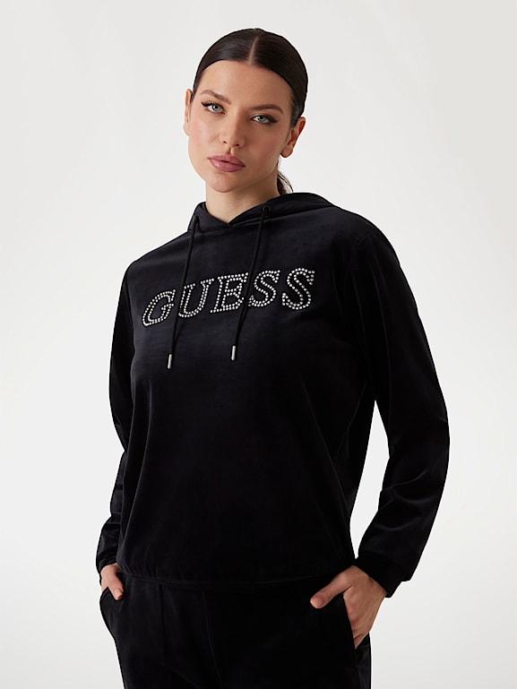 GUESS® Sweatshirt logo à frente e lateral Mulher