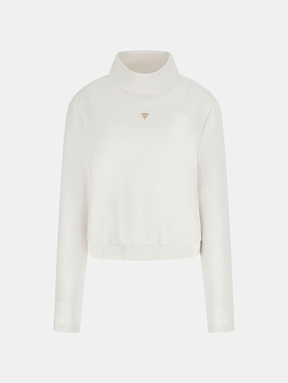 Cropped high neck sweatshirt store