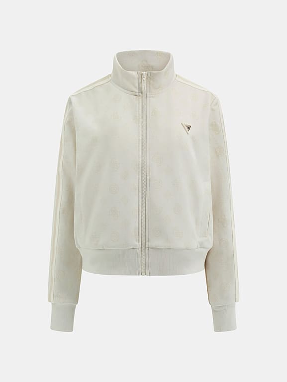 GUESS® All-over logo full zip sweatshirt Women