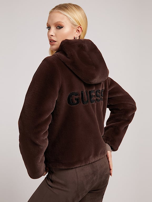 Guess dessie sale faux fur jacket