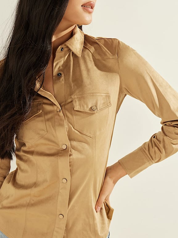 Chemise imitation daim femme sale