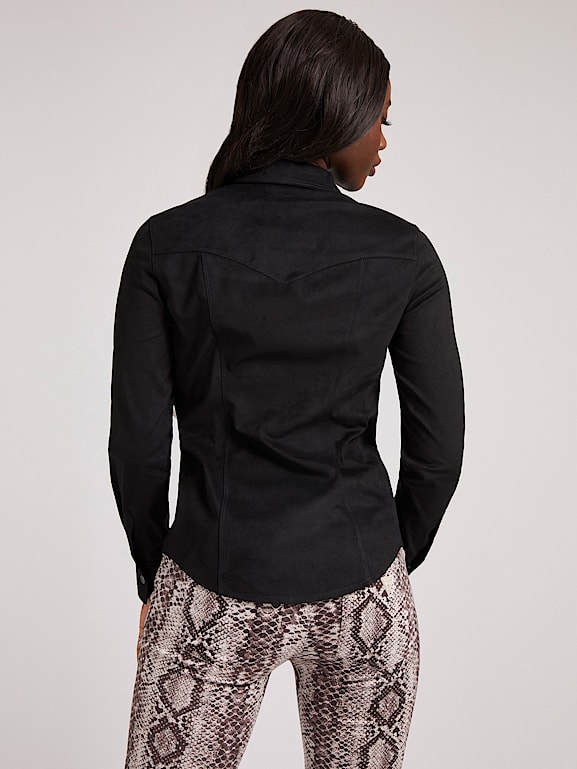 Chemise imitation daim 2025 femme