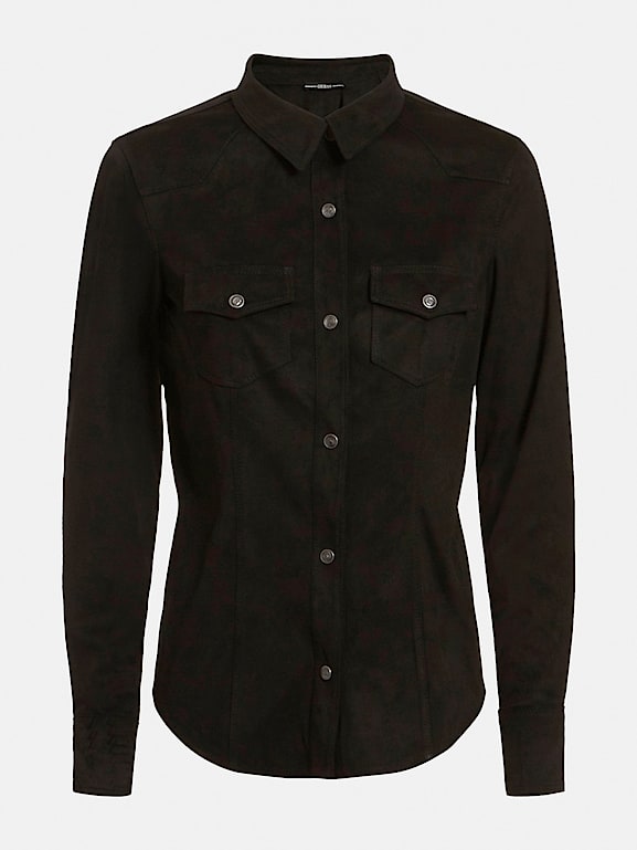 Chemise imitation shop daim femme