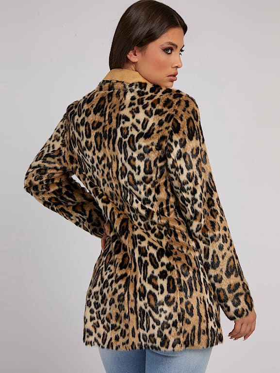 Reversible faux fur jacket Women GUESS Past Collections