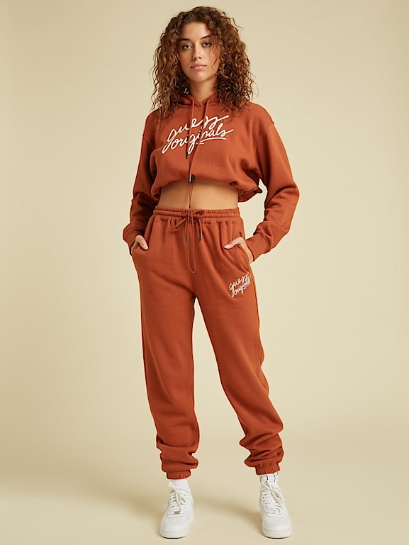 Guess crop hoodie hot sale