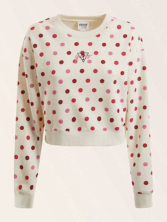 GUESS Polka dot print crop sweatshirt Women