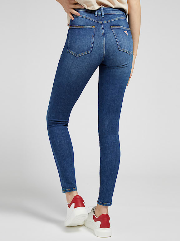  GUESS Jeans Eco Skinny Super High Rise con detalle de