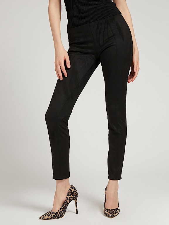 Suede Leggings - Black