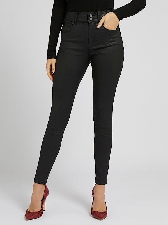 Coated Skinny Fit Stretch Jeans