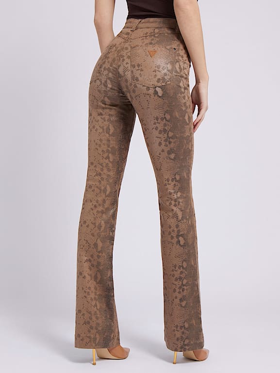 Slangenprint flared pants top