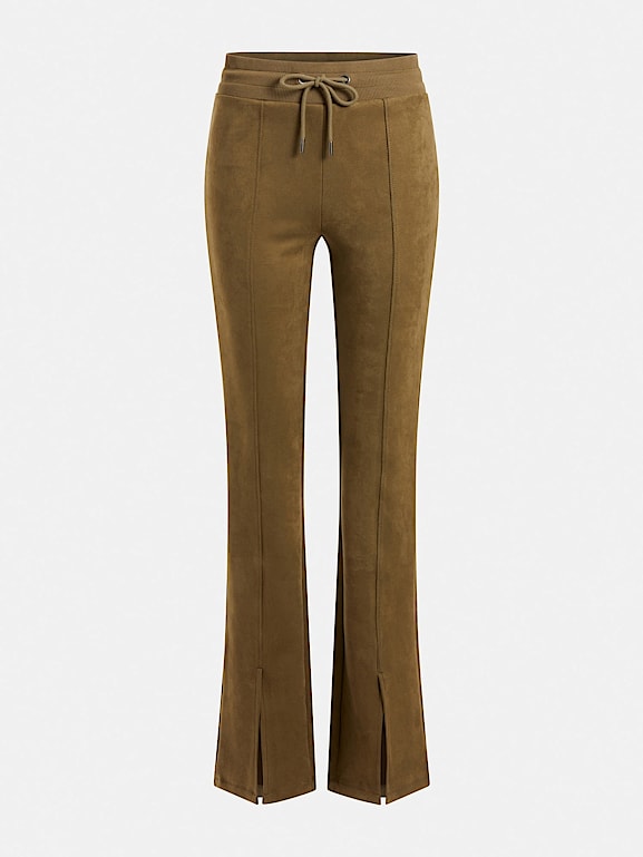 High waisted khaki flare pants cheap