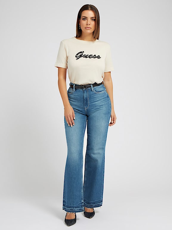 T shirt guess femme strass top