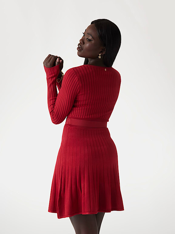 Fit and flare sweater dress discount