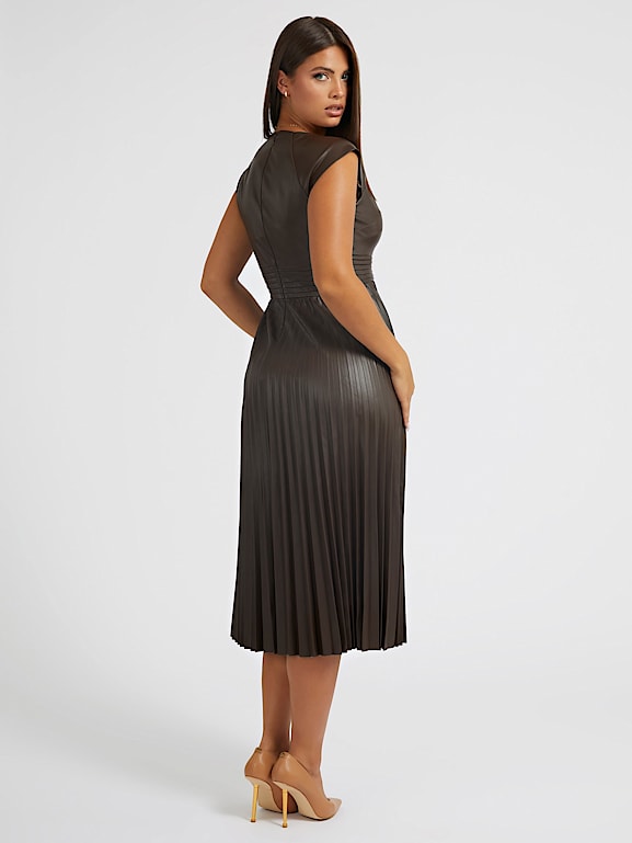 Guess faux leather dress top
