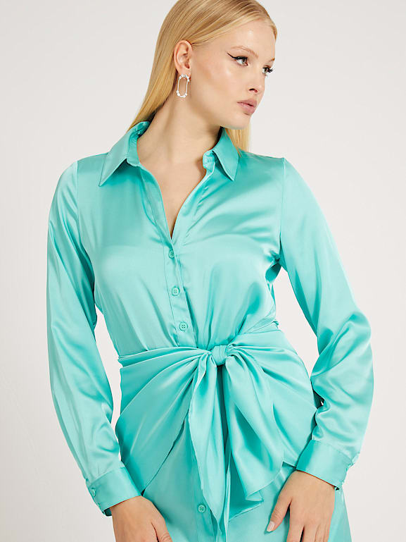 Robe chemisier satin 2025