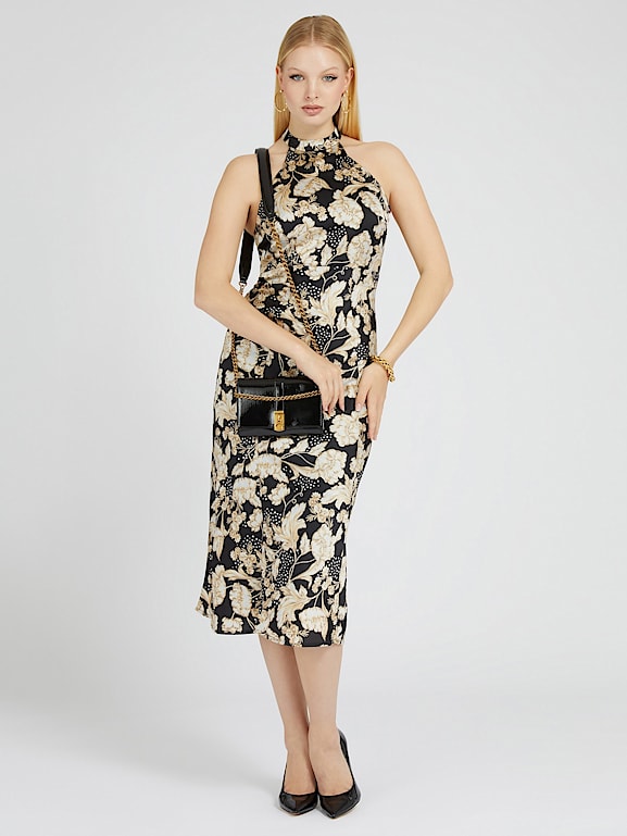 GUESS Satin floral print dress