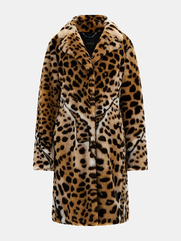 Guess animal print coat 2025