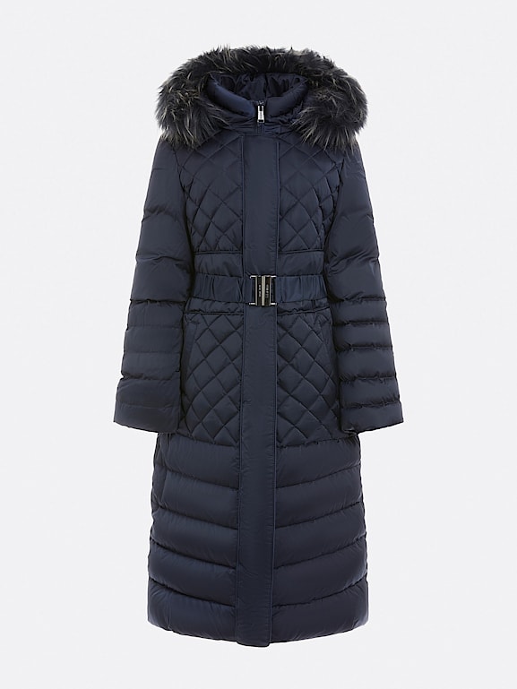 Guess long down jacket deals