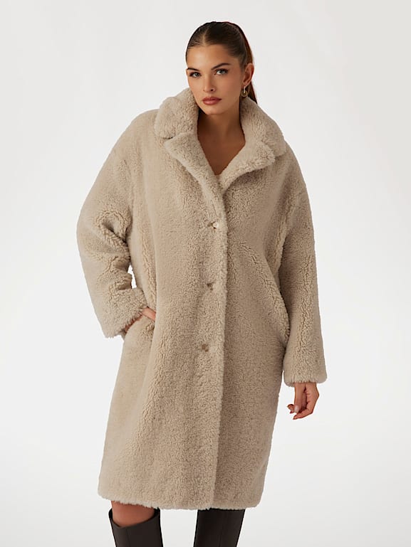GUESS Faux fur coat Women