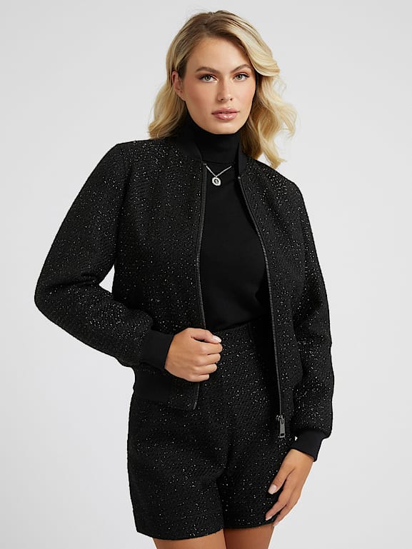 Guess sequin bomber jacket online