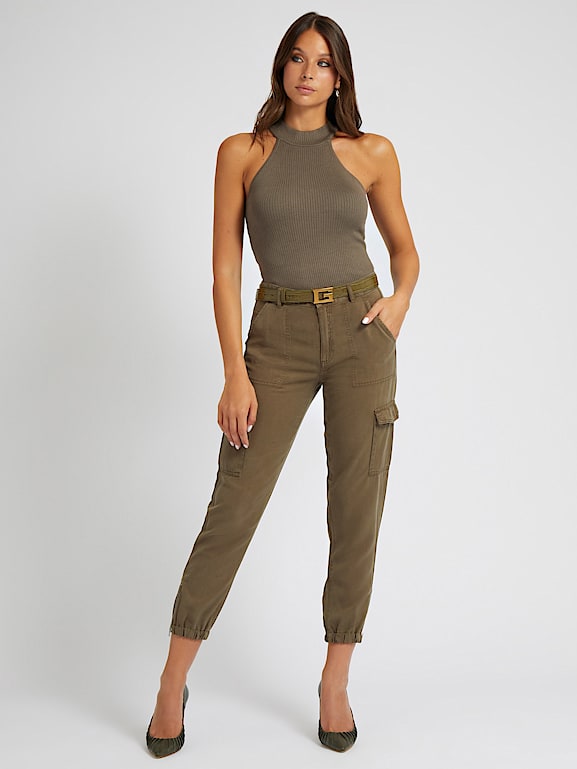 Guess cargo pants womens clearance