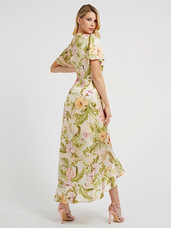 GUESS Abito lungo stampa floreale
