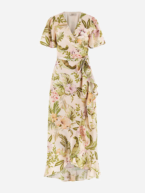 GUESS Abito lungo stampa floreale