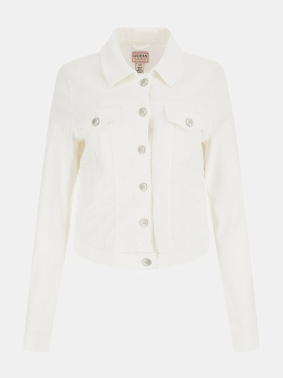 Guess white top denim jacket
