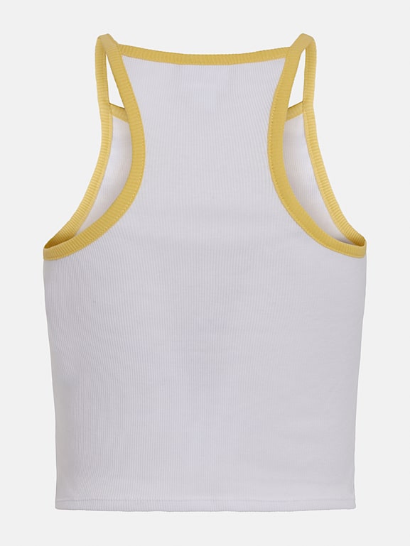 GUESS FRONT DAISY CROP TANK TOP